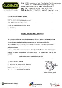 Glowmake Authorisation Certificate Fire Systems Pvt. Ltd